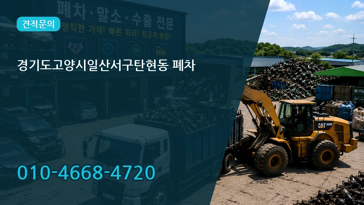 경기도고양시일산서구탄현동 폐차 절차형
