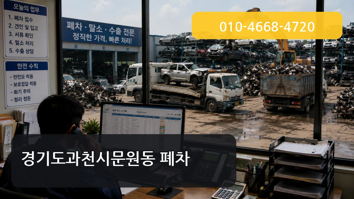 경기도과천시문원동 폐차 비용형