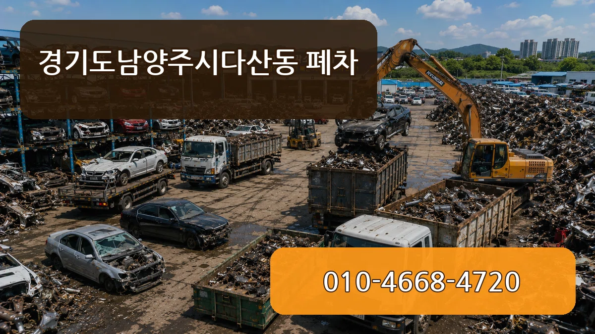 경기도남양주시다산동 폐차 비용형