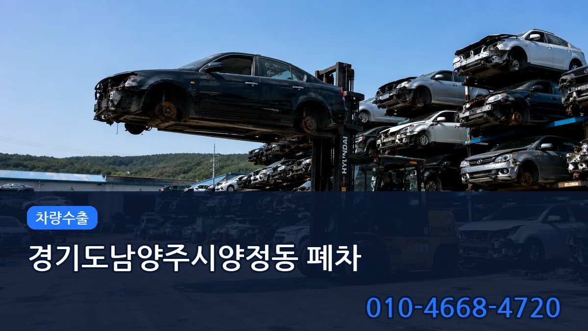 경기도남양주시양정동 폐차 서류형