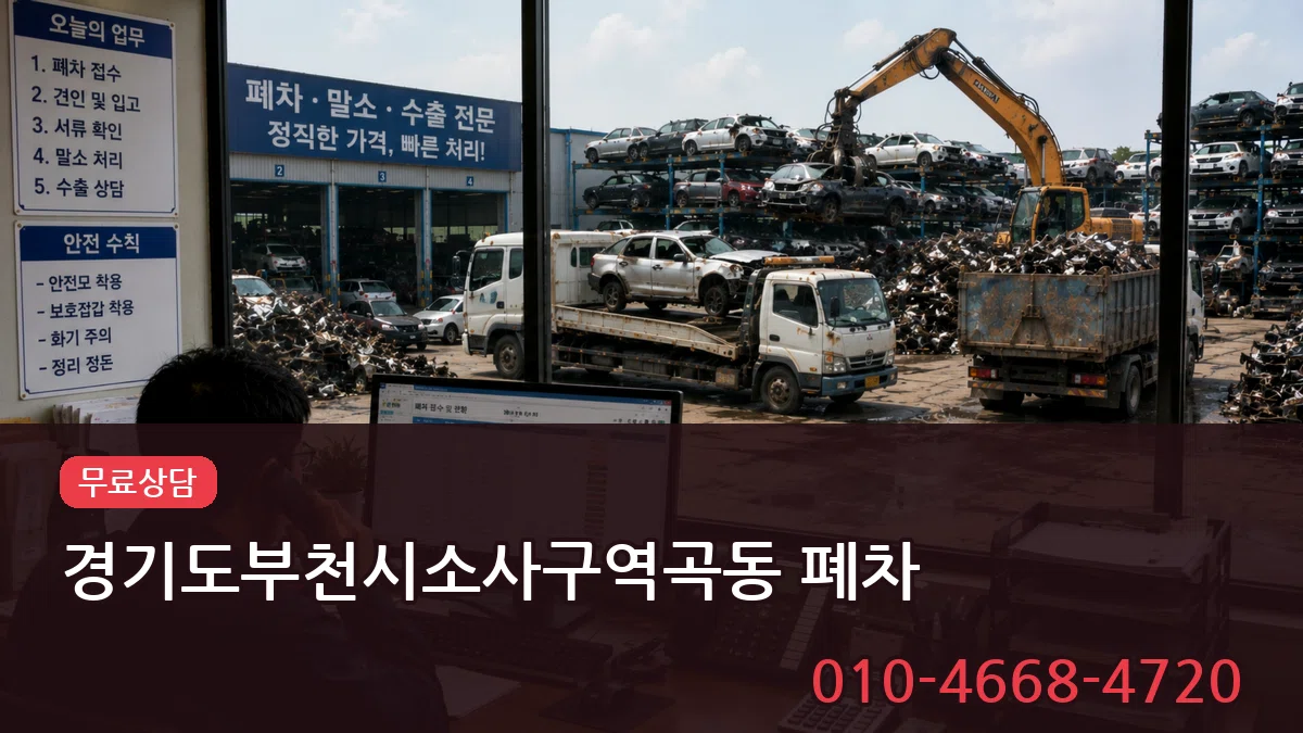 경기도부천시소사구역곡동 폐차 주의사항형