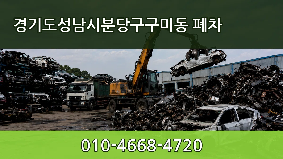 경기도성남시분당구구미동 폐차 서류형