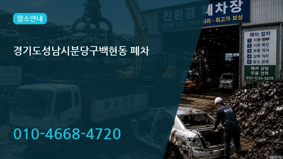경기도성남시분당구백현동 폐차 지역형