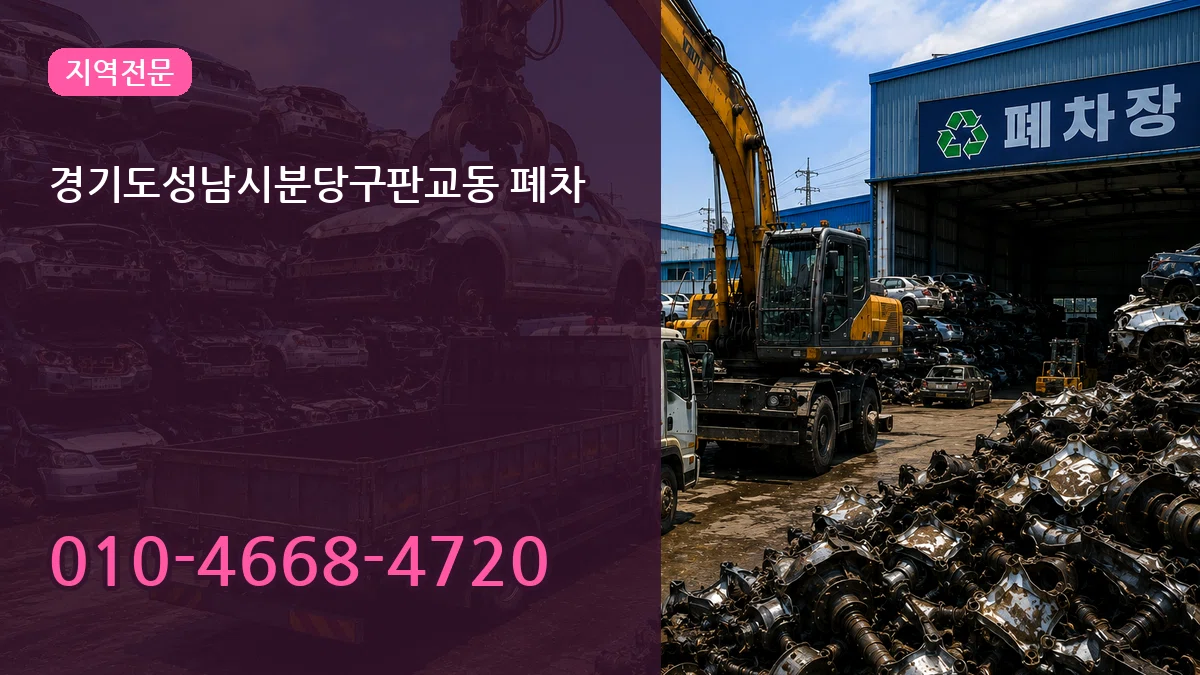 경기도성남시분당구판교동 폐차 질문형