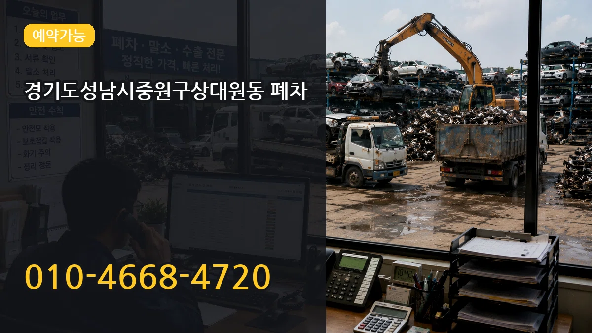 경기도성남시중원구상대원동 폐차 FAQ형