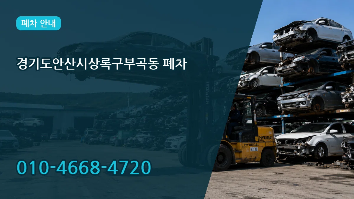 경기도안산시상록구부곡동 폐차 서류형