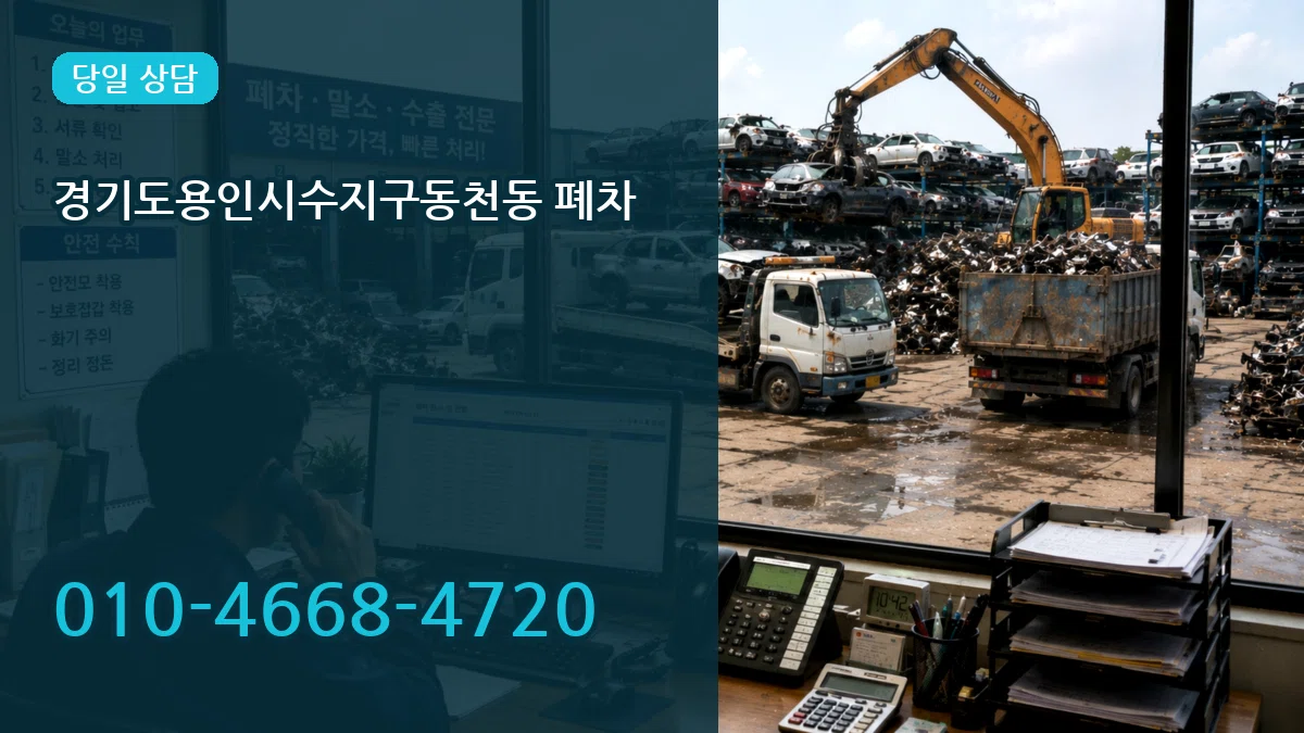 경기도용인시수지구동천동 폐차 비용형