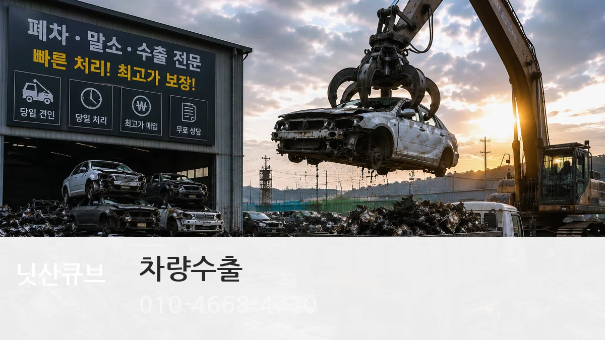 닛산큐브 차량수출 사례형