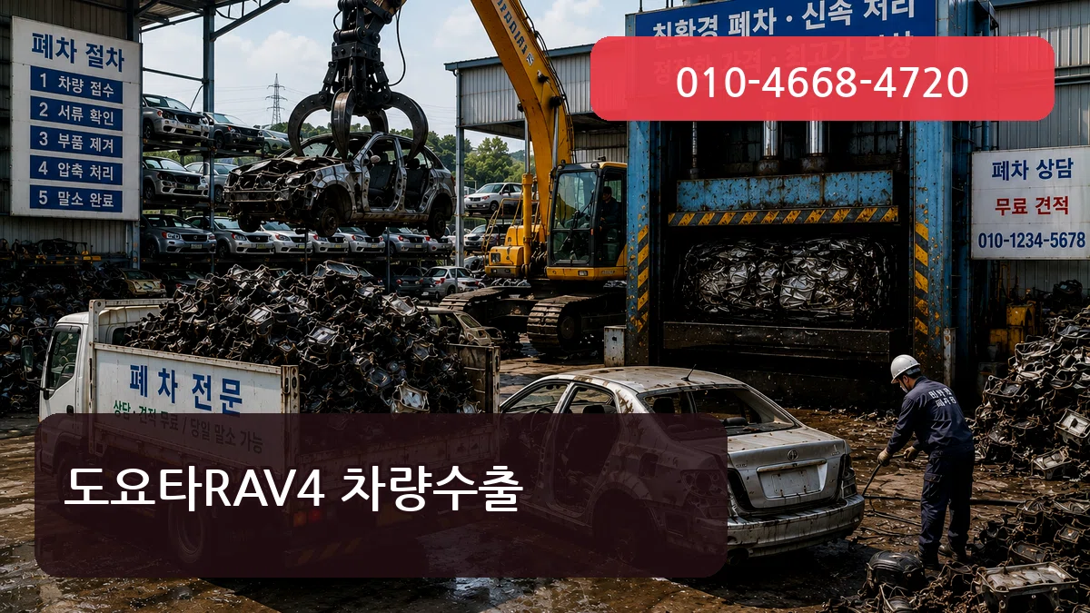 도요타RAV4 차량수출 주의사항형