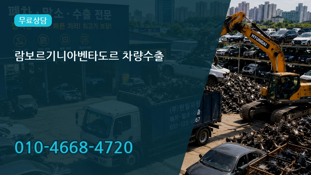 람보르기니아벤타도르 차량수출 절차형