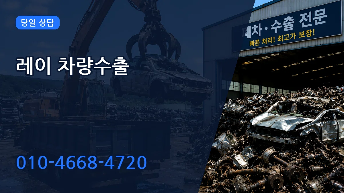 레이 차량수출 사례형