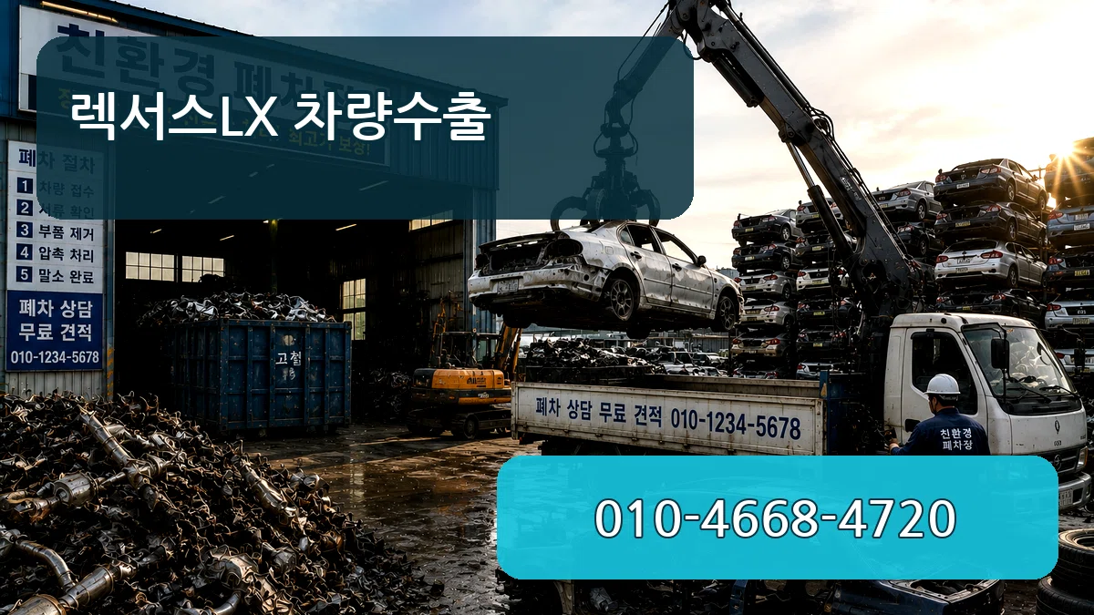 렉서스LX 차량수출 주의사항형
