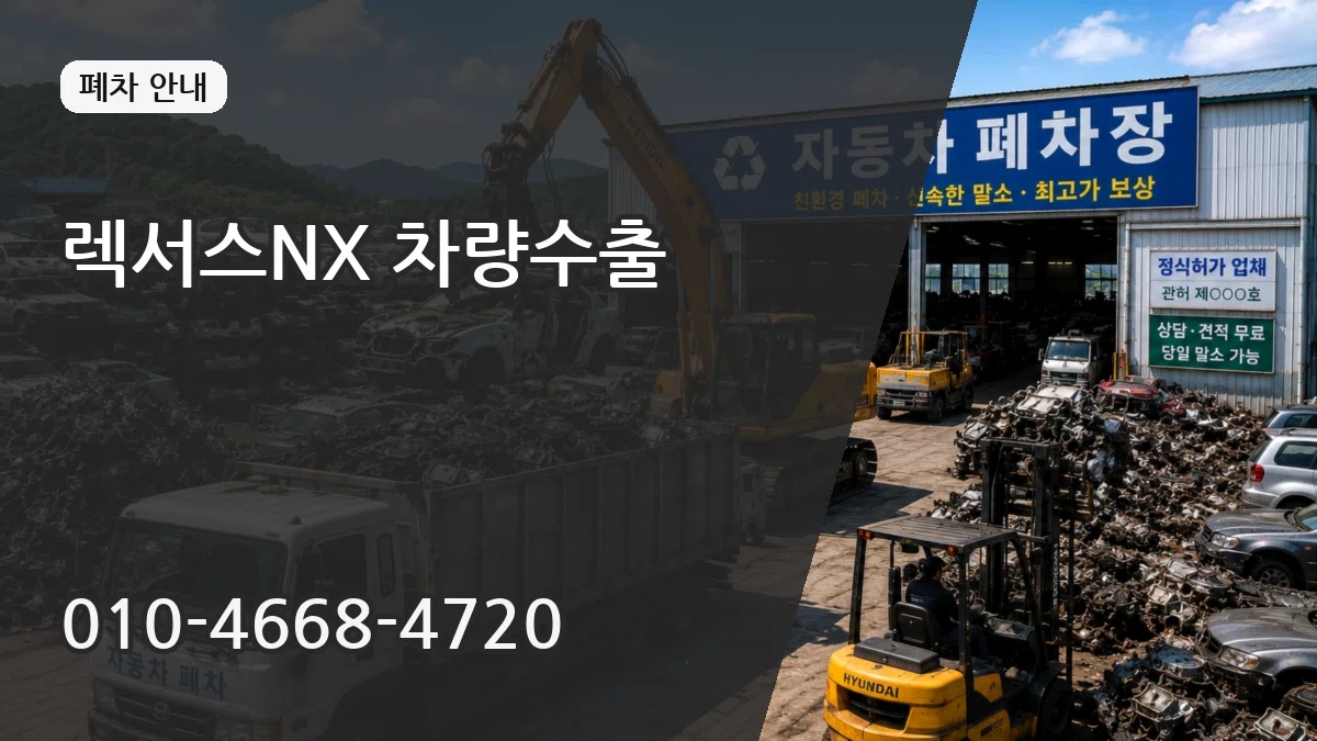 렉서스NX 차량수출 정보형