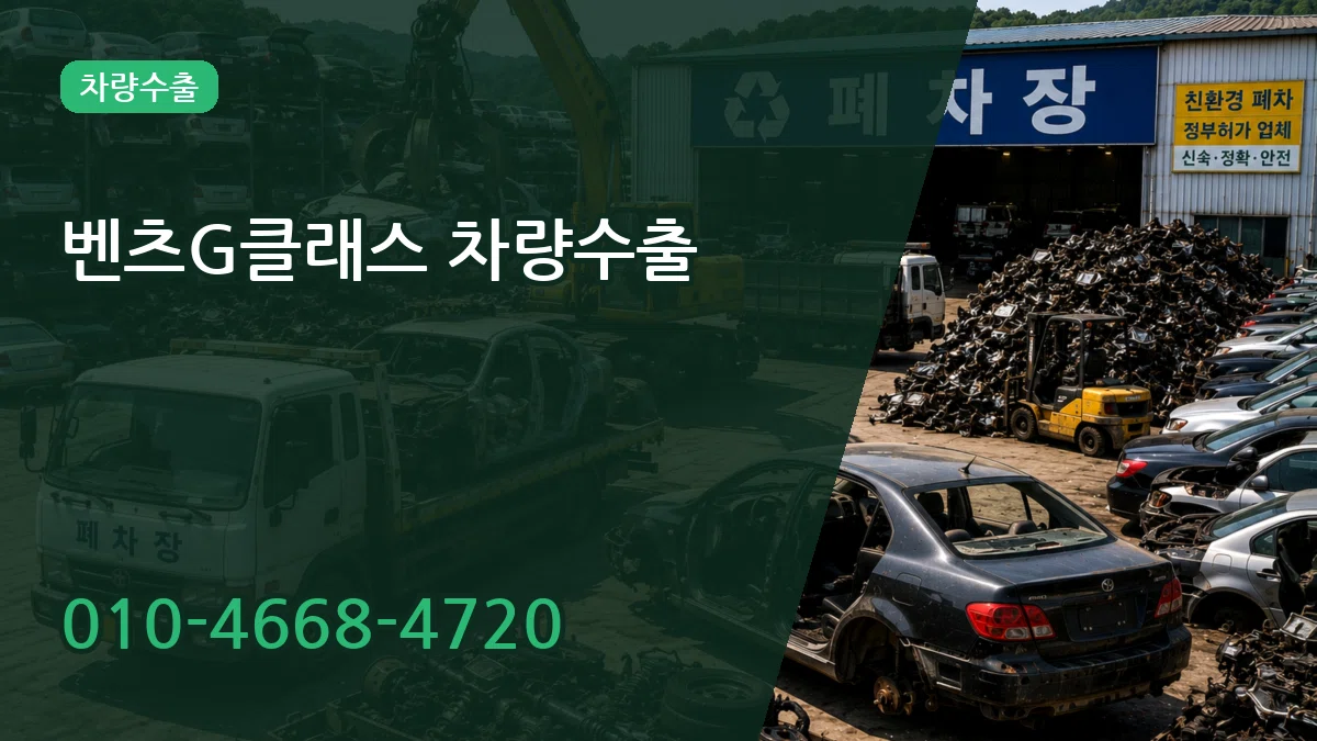 벤츠G클래스 차량수출 정보형