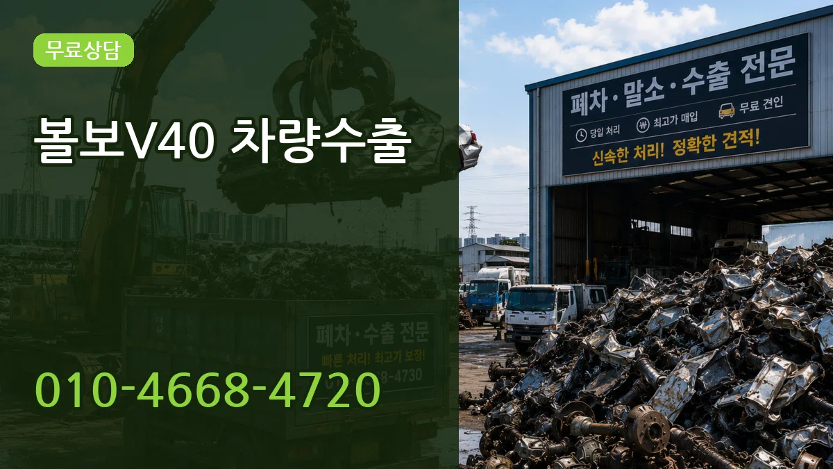 볼보V40 차량수출 사례형