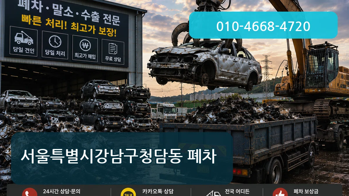 서울특별시강남구청담동 폐차 주의사항형