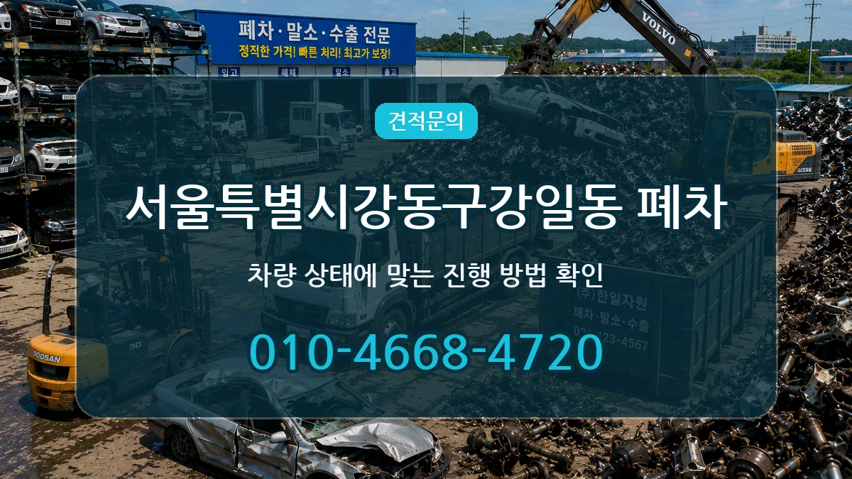 서울특별시강동구강일동 폐차 비용형