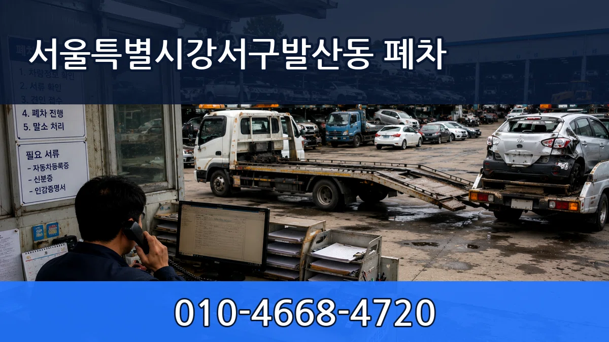 서울특별시강서구발산동 폐차 서류형