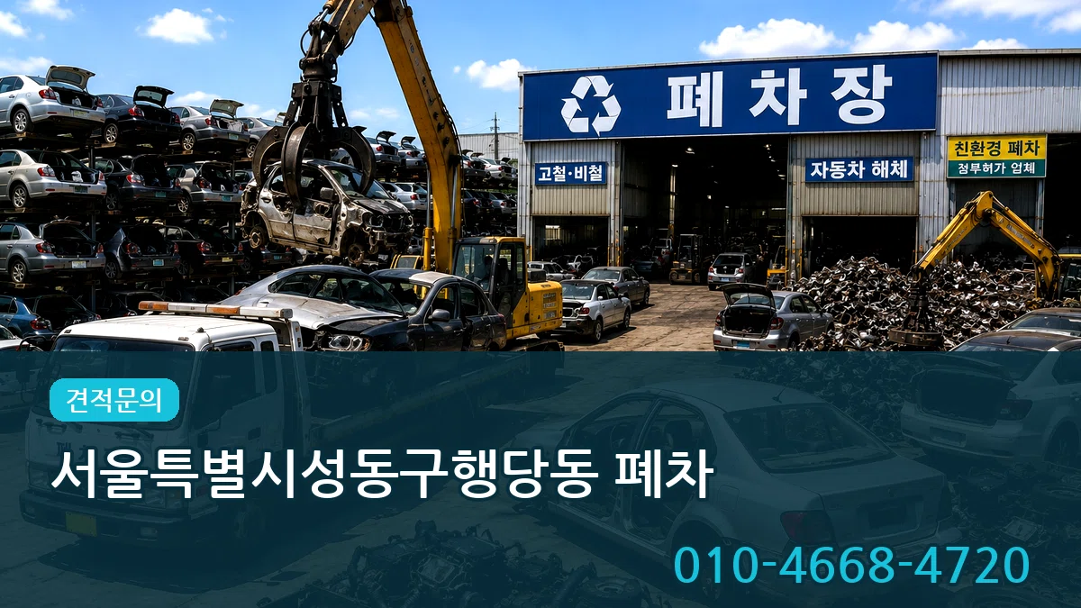서울특별시성동구행당동 폐차 정보형