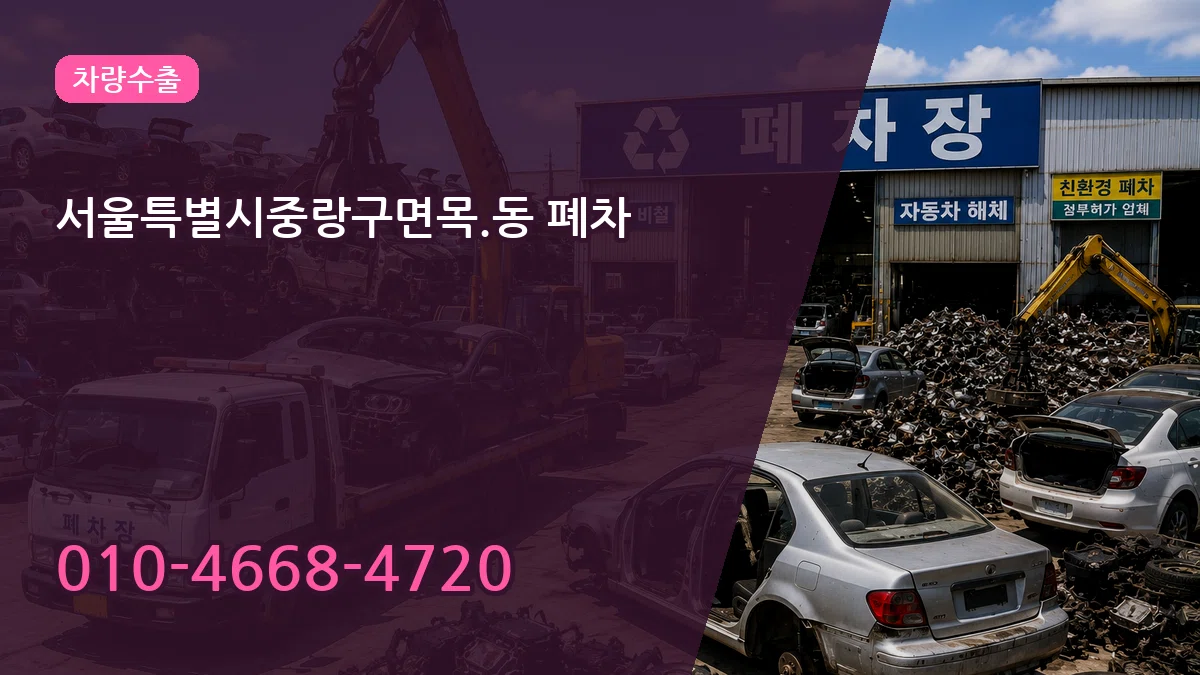 서울특별시중랑구면목.동 폐차 정보형