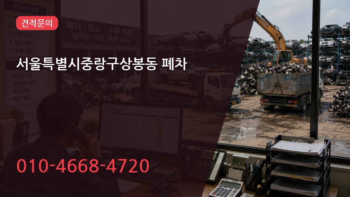 서울특별시중랑구상봉동 폐차 비용형
