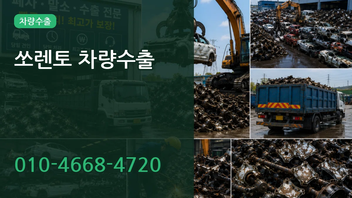 쏘렌토 차량수출 비교형