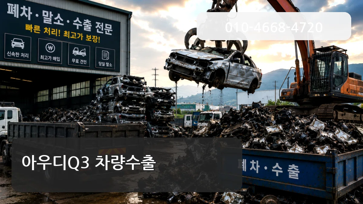아우디Q3 차량수출 사례형