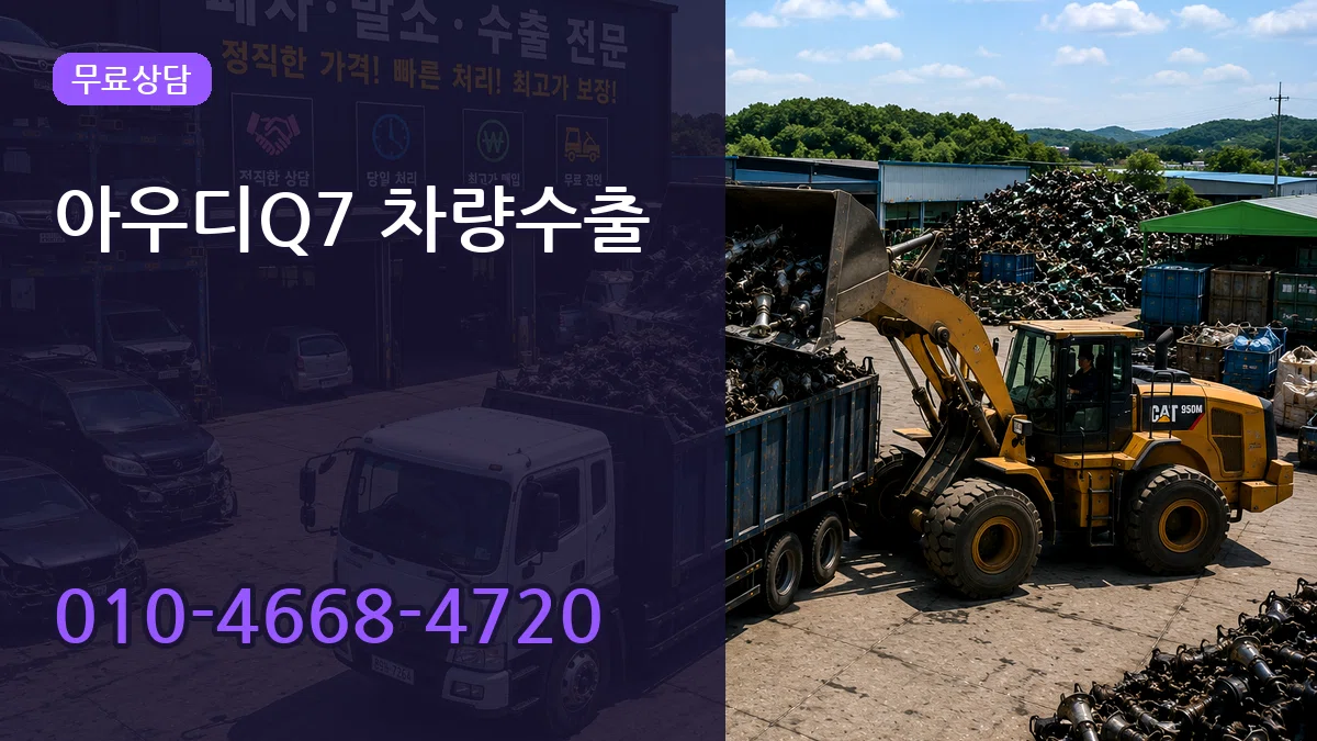 아우디Q7 차량수출 절차형