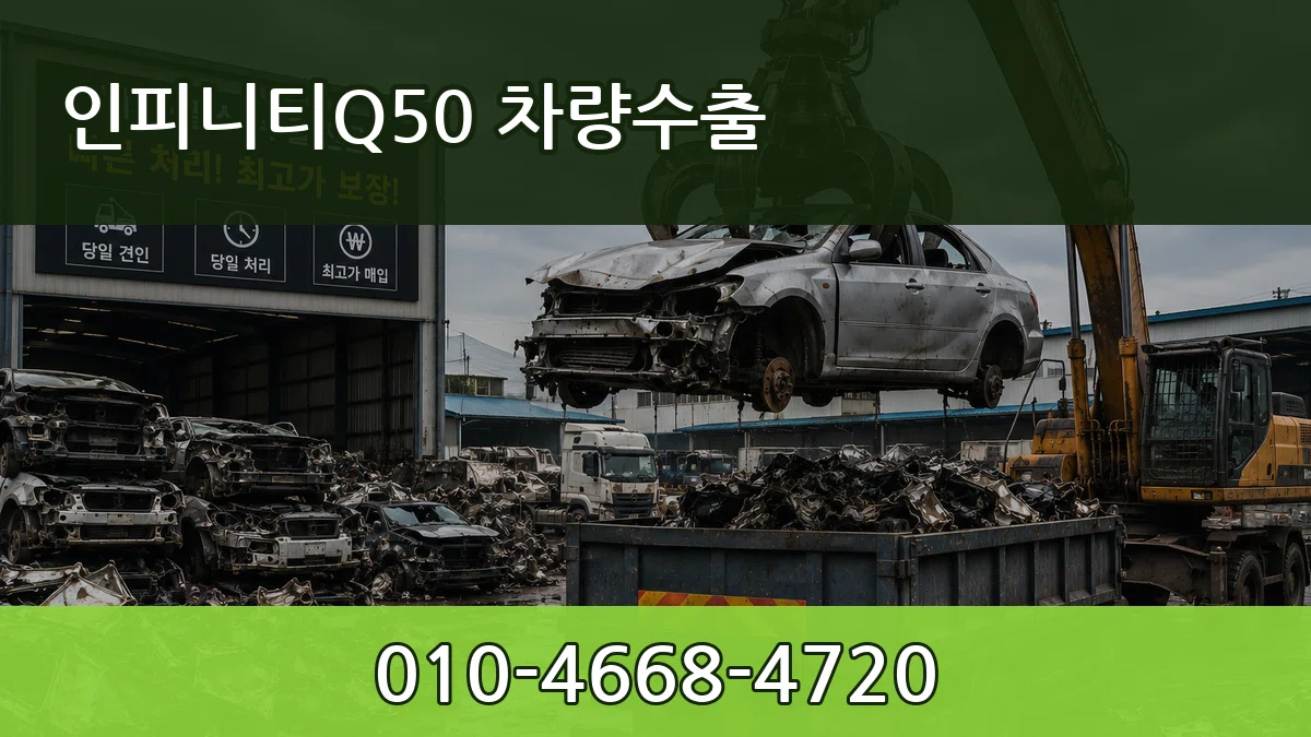 인피니티Q50 차량수출 사례형