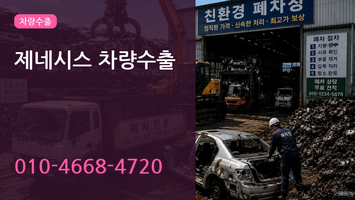 제네시스 차량수출 지역형