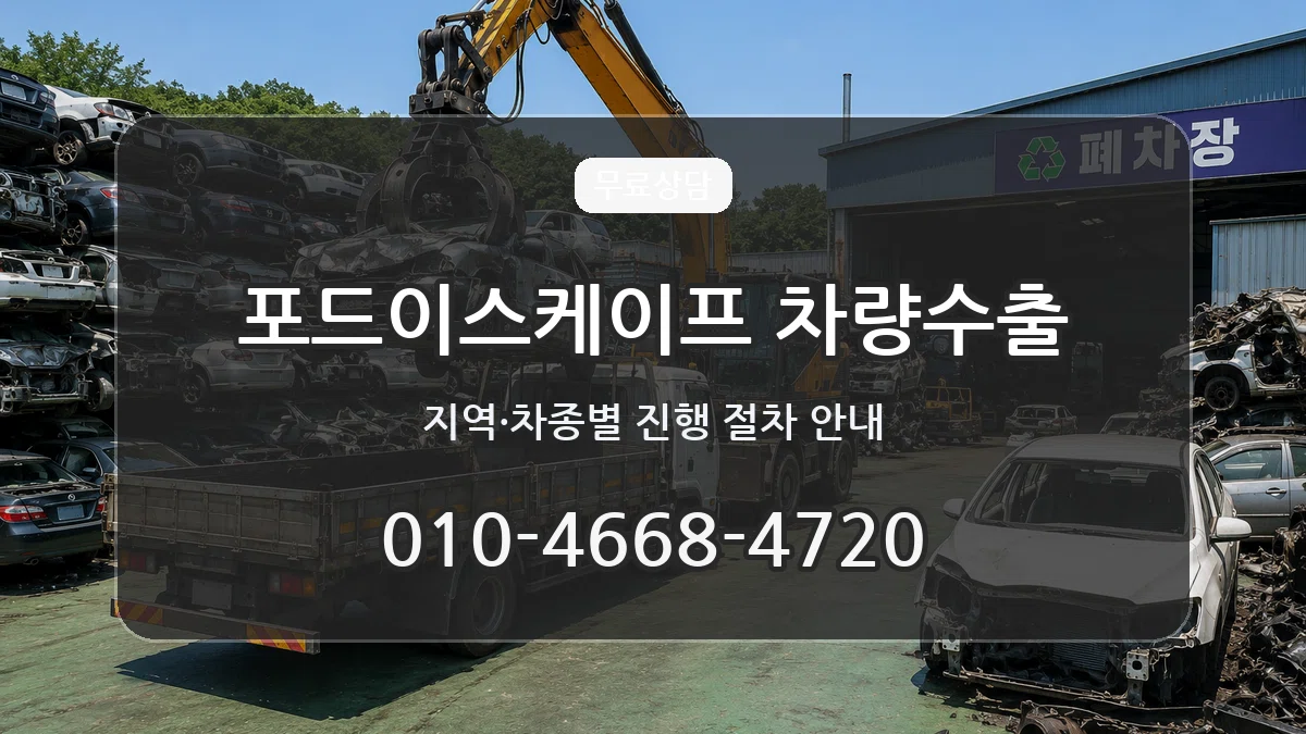포드이스케이프 차량수출 비교형