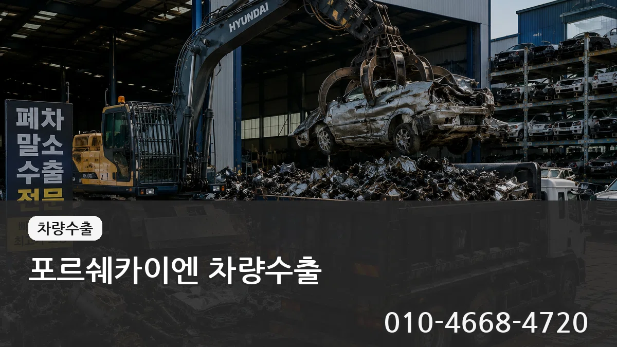 포르쉐카이엔 차량수출 절차형