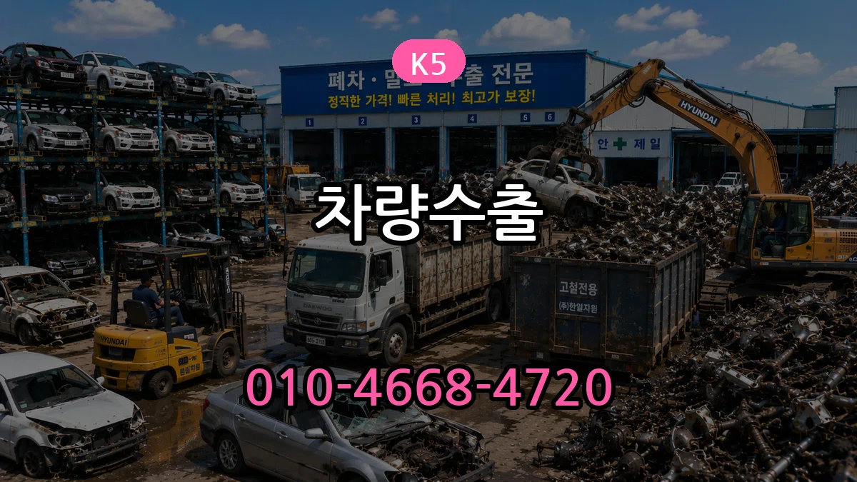 K5 차량수출 주의사항형