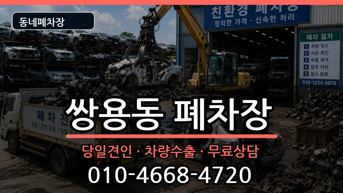 충청남도천안시서북구쌍용동 폐차 충청남도천안시서북구쌍용동 폐차 차량 처리 안내 이미지 3