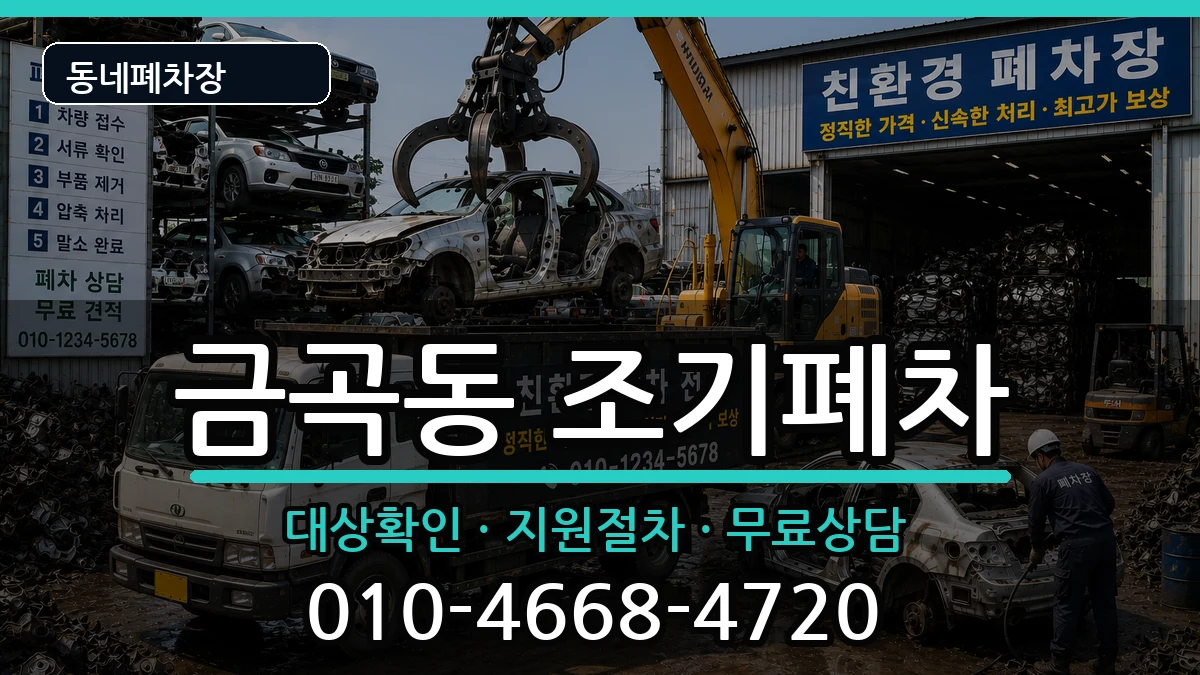 부산광역시북구금곡동 조기폐차 차량 처리 안내 이미지 2