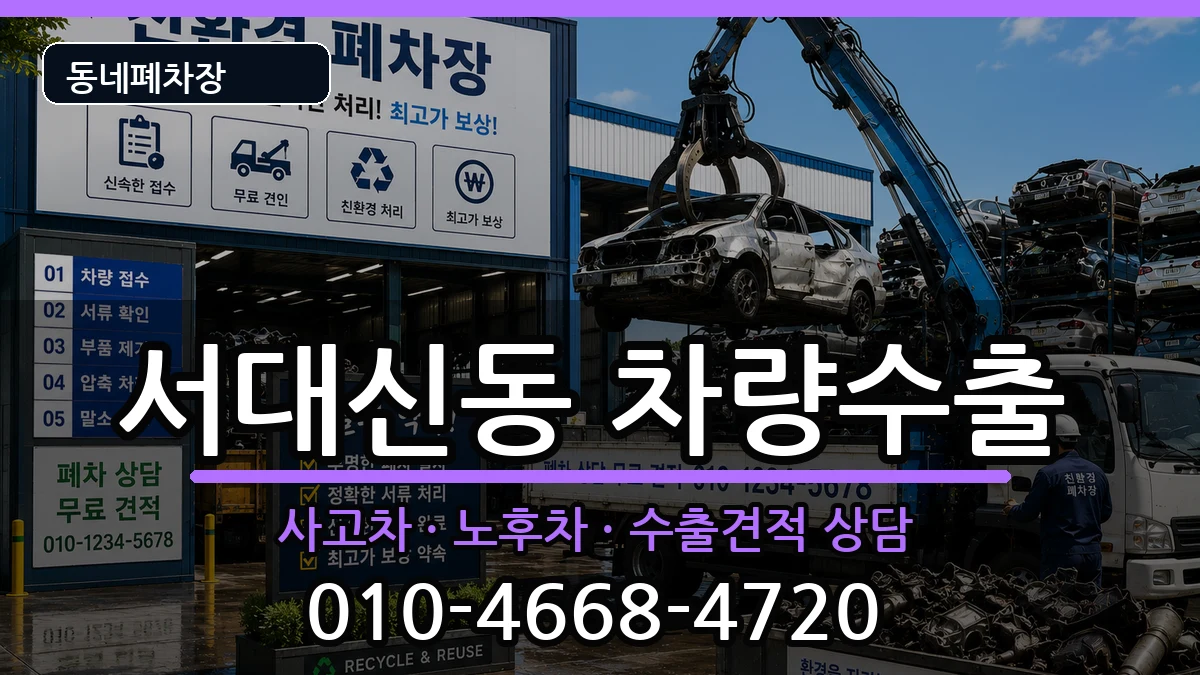 부산광역시서구서대신동  차량수출 주의사항형