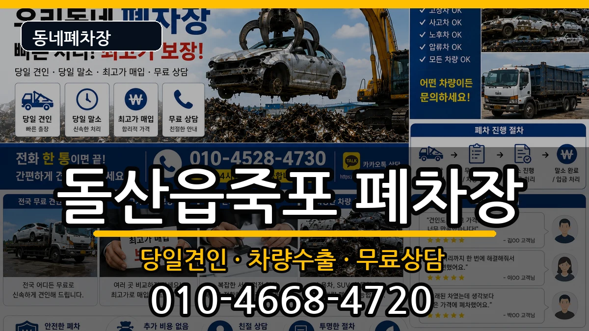 전라남도여수시돌산읍죽포 폐차 차량 처리 안내 이미지 3
