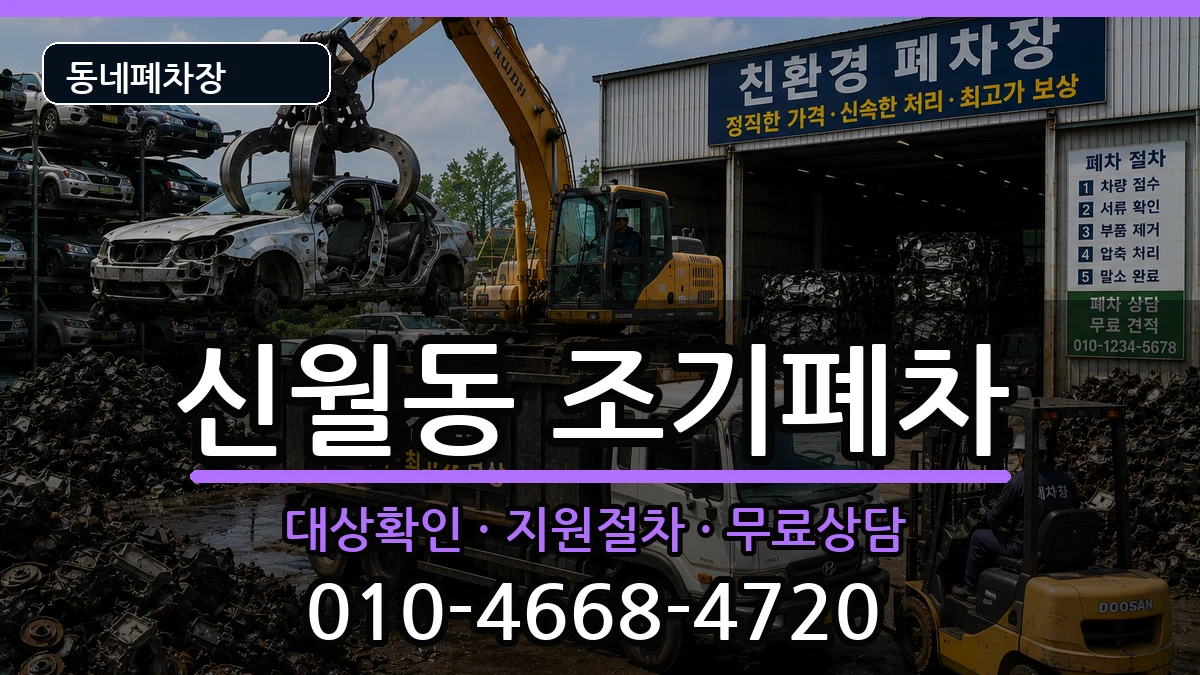 서울특별시양천구신월동 조기폐차 서울특별시양천구신월동 조기폐차 차량 처리 안내 이미지 1