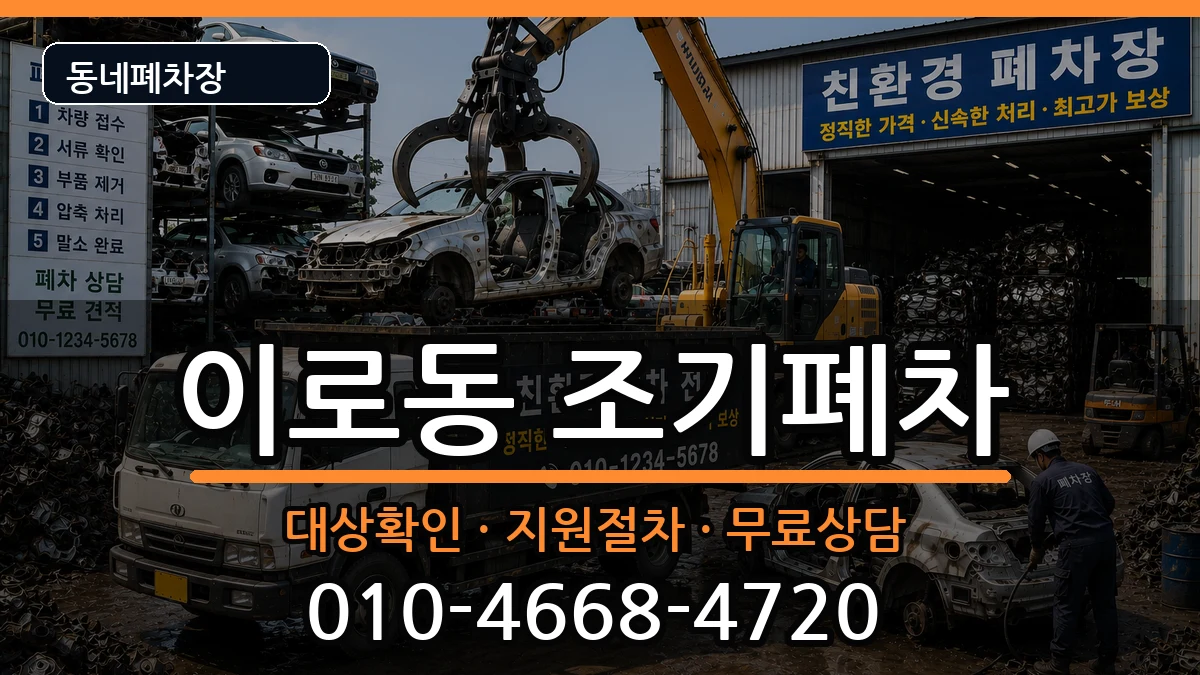 전라남도목포시이로동 조기폐차 차량 처리 안내 이미지 1