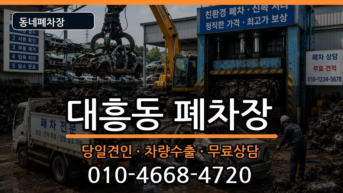 서울특별시마포구대흥동 폐차 서울특별시마포구대흥동 폐차 차량 처리 안내 이미지 1