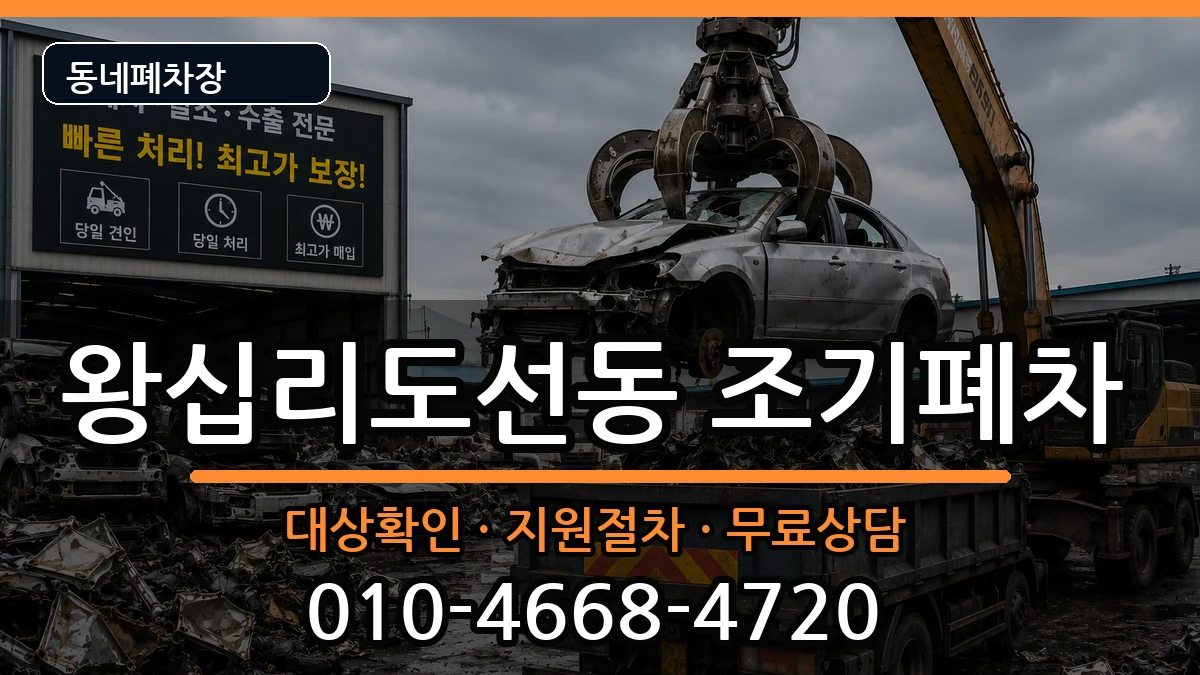 서울특별시성동구왕십리도선동  조기폐차 주의사항형