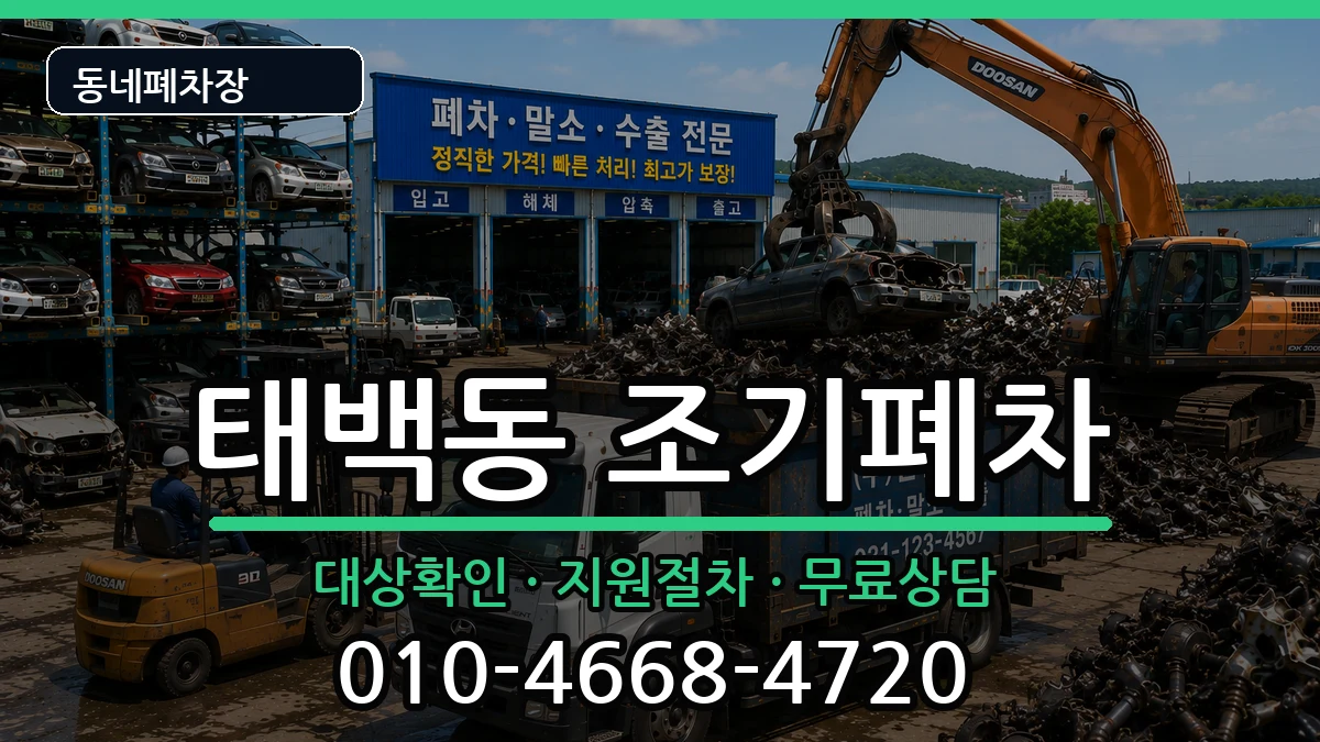 경상남도창원시진해구태백동 조기폐차 경상남도창원시진해구태백동 조기폐차 차량 처리 안내 이미지 1