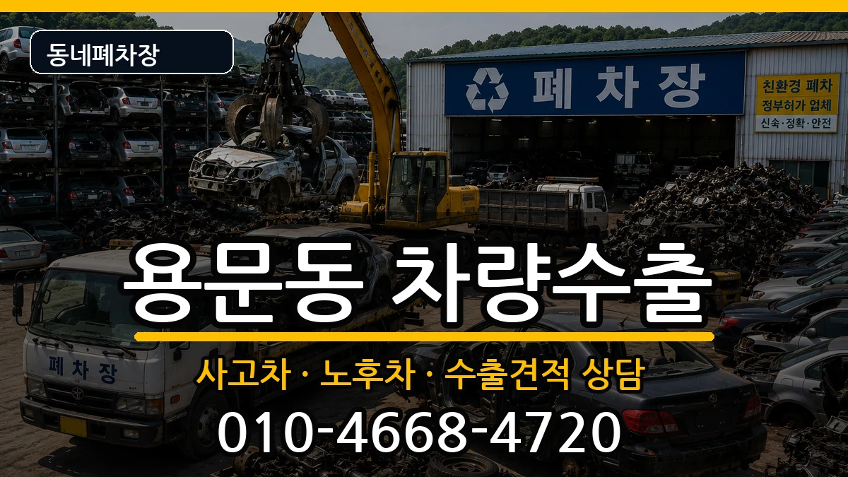서울특별시용산구용문동 차량수출 차량 처리 안내 이미지 1