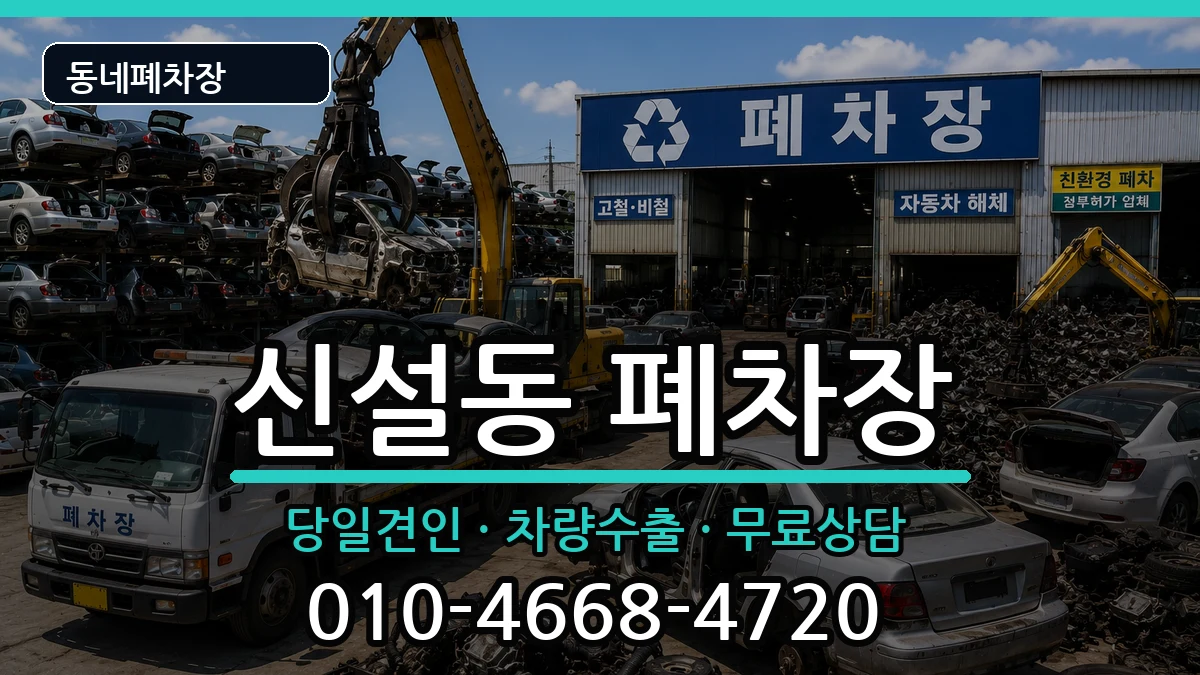 서울특별시동대문구신설동 폐차 서울특별시동대문구신설동 폐차 차량 처리 안내 이미지 1