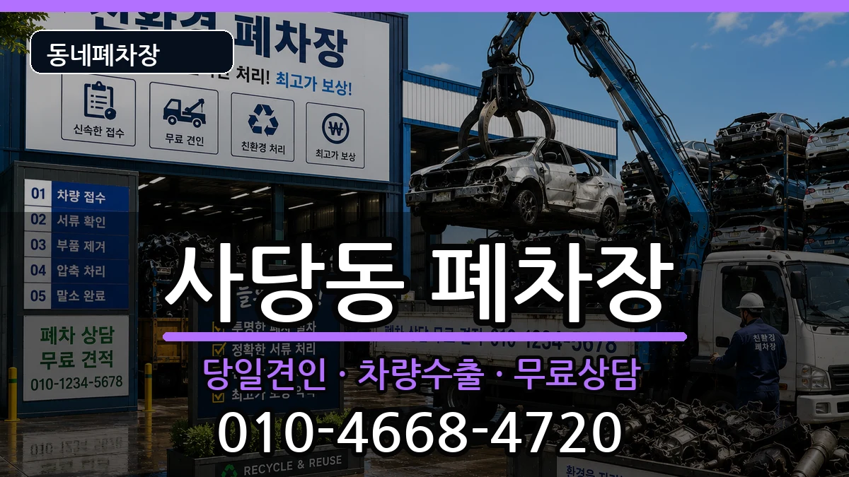 서울특별시동작구사당동  폐차 지역형
