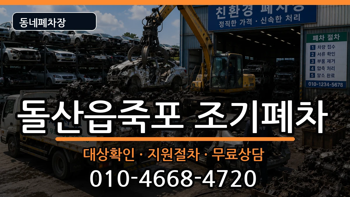 전라남도여수시돌산읍죽포 조기폐차 차량 처리 안내 이미지 2