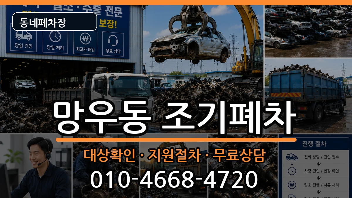 서울특별시중랑구망우동 조기폐차 차량 처리 안내 이미지 1