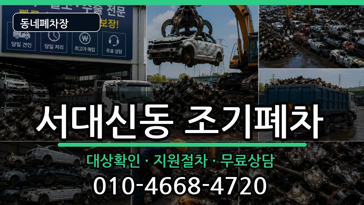 부산광역시서구서대신동 조기폐차 부산광역시서구서대신동 조기폐차 차량 처리 안내 이미지 1