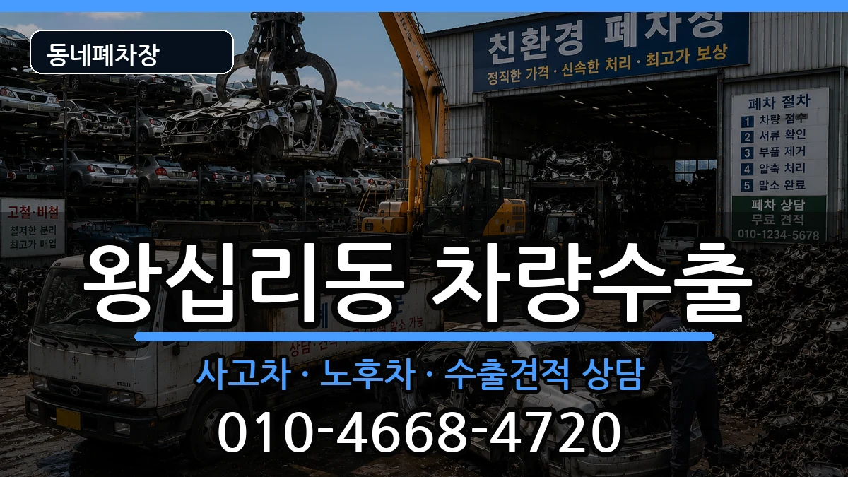 서울특별시성동구왕십리동 차량수출 차량 처리 안내 이미지 1