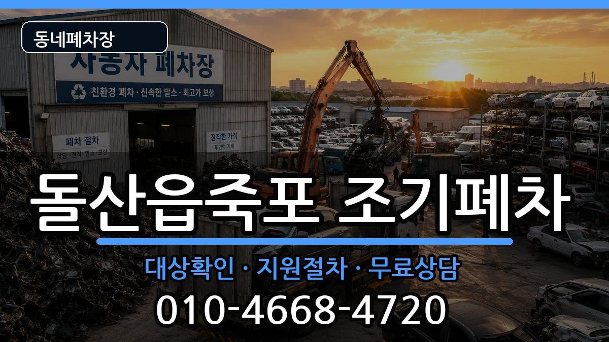 전라남도여수시돌산읍죽포  조기폐차 주의사항형